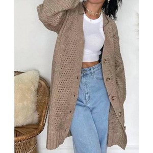 Women's Candice Cable Knit Cardigan - current air - 1 of 2