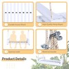 SEVOBAL Patio Swings Twin Size Porch Swing Bed with Solid Acacia Wood Frame and Reinforced Support System for Garden, White, 93.75"×11.25"×10.5" - 3 of 4