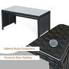 Tangkula 4 Piece Outdoor Patio Rattan Furniture Set Black Wicker Cushioned Seat For Garden, porch, Lawn - 4 of 4