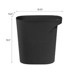 IRIS USA 6 Gallon / 24 Quart Plastic Wastebasket Garbage Trash Cans with Handles for Home Office Kitchen Bedroom Bathroom - 1 of 4