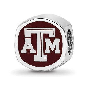 Black Bow Jewelry Sterling Silver Texas A&M Aggies NCAA Bead Charm - 1 of 4