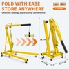 2-Ton Folding Engine Hoist 4400 Lb Capacity Hydraulic Shop Crane W/ Telescoping Boom 6 Wheels for Automotive Repair - 4 of 4