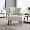 Modern Accent Living Room Chairs,Polyester Armchair Club Chair with channel - 2 of 4