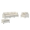 37" Chenille Oversized Single Sofa Module with Wide Seat and Pillows - 2 of 4