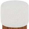 Meridian Furniture,Veranda Boucle Fabric Ottoman/Stool - 4 of 4