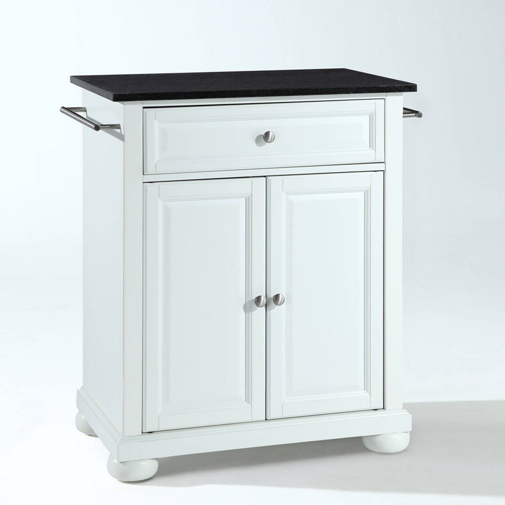Photos - Kitchen System Crosley Alexandria Black Granite Top Portable Kitchen Island/Cart White  