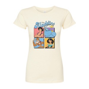 Women's - Disney - Aladdin, Genie, Abu, & Jasmine Fitted Graphic T-Shirt - 1 of 3