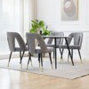 NicBex Velvet Dining Chairs Set of 2, Nailheads Metal Legs, Comfy Upholstered Kitchen Chairs for Modern Living/Dining Room - 3 of 4