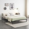 Homhougo 10 Inch Metal Platform Full Size Bed Frame Low Profile with Sturdy Steel Slats Support Black - 4 of 4