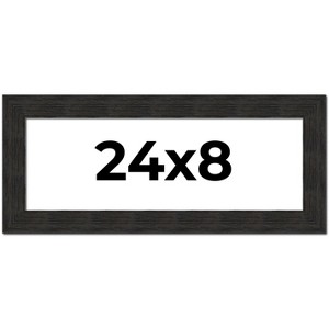 PosterPalooza | Panoramic Contemporary Black Picture Frame - UV Acrylic, Foam Board Backing, Hanging Hardware - 1 of 4