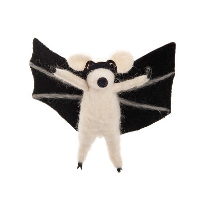 Gallerie II Cute Masked Bat Rat Mouse Wool Halloween Ornament