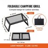 SEVOBAL Grill Cookware Folding Campfire Grill, Portable Grate with Stabilizing Legs, Carry Bag for Camping, Backyard Fire Cooking, Black, 18"*12"*8" - 4 of 4