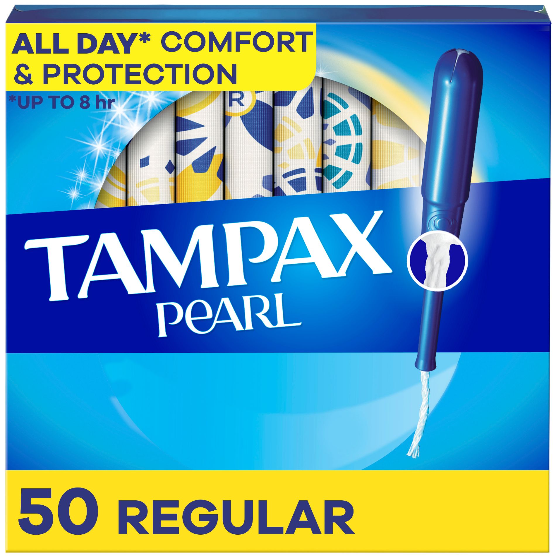 Tampax Pearl Tampons Regular Absorbency with LeakGuard Braid - Unscented
