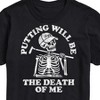 Men's - Instant Message - Putting Will Be the Death of Me Skeleton Short Sleeve Graphic T-Shirt - 2 of 4