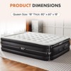 Air Mattress - 22" Inflatable Blow Up Mattress Airbed with Built-in High Capacity Pump, Double Height, Adjustable - 4 of 4