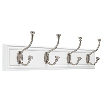 Photo 1 of 27" Hook Rail Elegant - White/Satin Nickel - Threshold