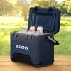 Igloo BMX 25 Quart Ice Chest Cooler with Cool Riser Technology, Rubberized Lid T Latches, and Extra Thick Foam Insulated Walls, Rugged Blue - 4 of 4