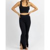 Women's STRETCH SLIT FLARE PANT SET - LULUNICO - image 3 of 4