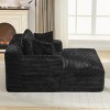 Accent Sofa Couch Modern Corduroy Upholstered with Throw Pillows for Living Room and Bedroom 48.8" Wide Seat - 3irtyhousy - 2 of 4