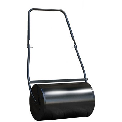 Outsunny Lawn Roller, Push/Tow Behind Sod Roller with U Shaped Handle, Water Filled Yard Roller for Garden, Lawn, Backyard