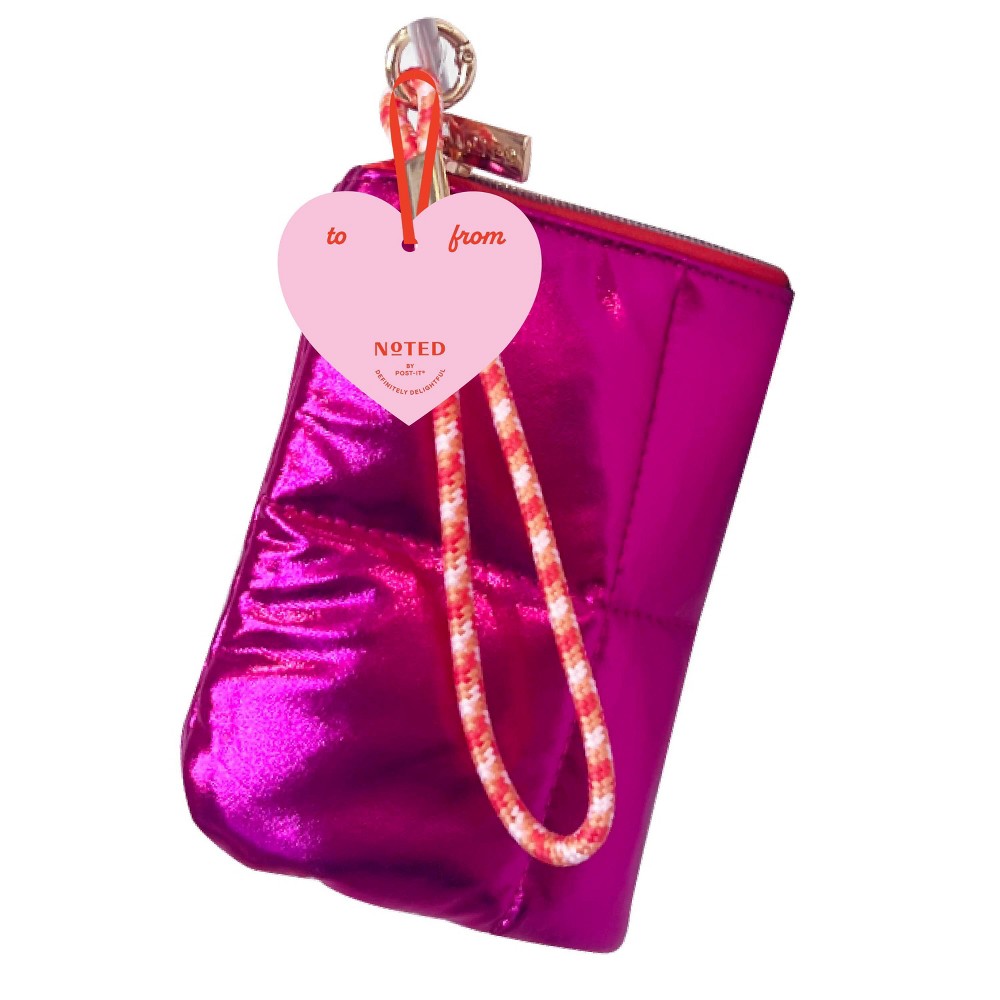 Noted by Post-it Valentine's Puffer Pen & Phone Pouch, Galentine’s Day Wristlet