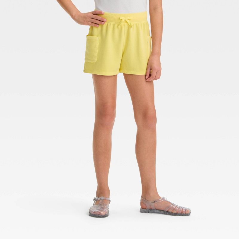 Girls&#39; French Terry Patch Pocket Shorts - Cat &#38; Jack&#8482;, 1 of 5