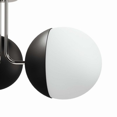 Opal Polished Nickel 21" Globe LED Semi-Flush Ceiling Light