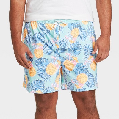 Men's Big & Tall 7" Pineapple Swim Trunks - Goodfellow & Co™ Aqua 5XL