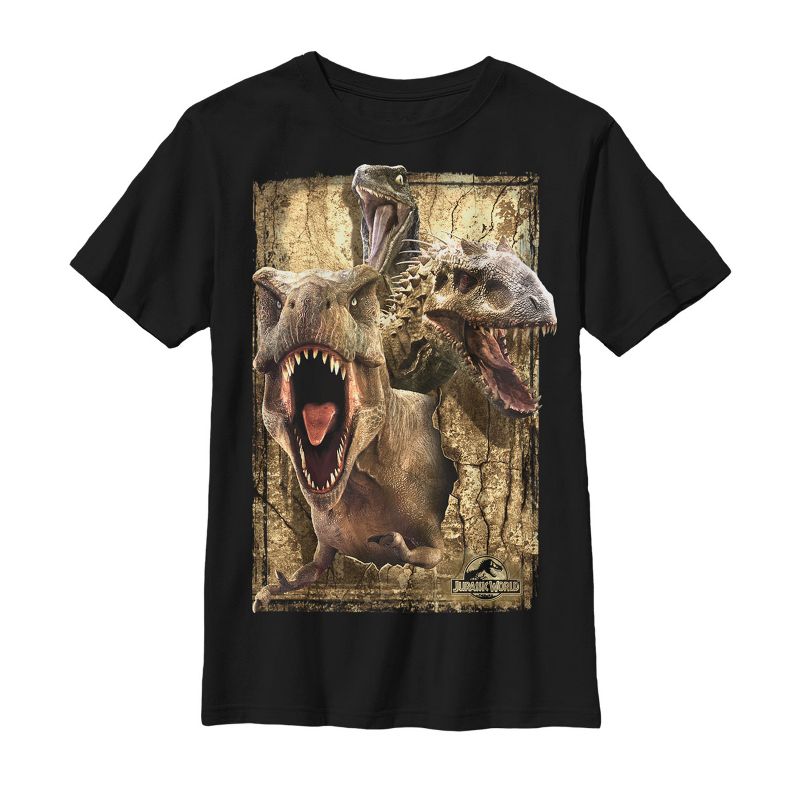 Boy's Jurassic World Dinosaur Collage T-Shirt, 1 of 5