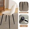 KTMBDW Modern Dining Chairs Set of 4, Farmhouse Fabric Upholstered Accent Backrest Kitchen Chairs, with Hardwood Frame - 3 of 4