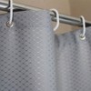 72x76 inch gray waffle weave shower curtain, heavyweight, water - repellent. - 2 of 4