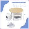 Costway 5 Piece Kids Play Table and Chairs Set Round Nesting Table Toddler Furniture Gray/Natural - 3 of 4