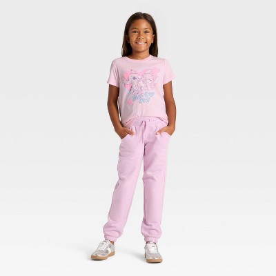 Disney Girls' Stitch and Angel 'Chill Days Only' Short Sleeve Graphic T-Shirt - Light Pink XL — фото 4