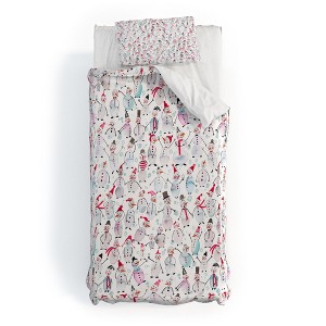 Ninola Design Friendly snowmen Duvet Cover + Pillow Sham(s) - Deny Designs - 1 of 4