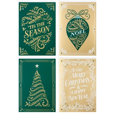 40ct Hallmark Metallic Assortment Holiday Greeting Cards