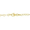 EVERLY JEWELRY | Yellow Plated Sterling Silver Heart Link Bracelet, 7.5-inch - 4 of 4