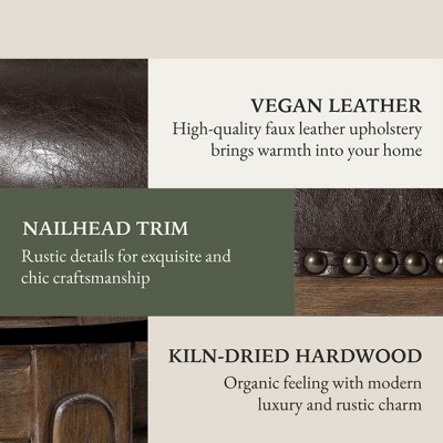 Walnut Swivel Backless Saddle Style Leather Bar Stool