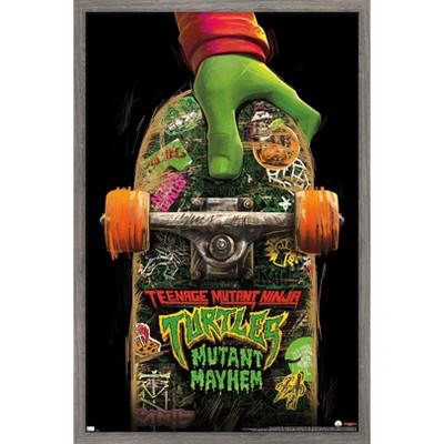 Trends International Teenage Mutant Ninja Turtles: Mutant Mayhem Framed  Wall Poster Prints Barnwood Framed Version 14.725 x 22.375