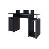 Vynxaria Minimalist Gaming Desk with Elevated Monitor Shelf, Side Storage & Headphone Hook for Work & Gaming - 3 of 4