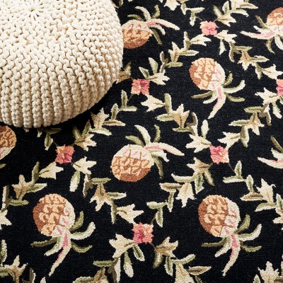 Chelsea Black and Ivory Hand Hooked Wool Area Rug