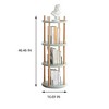 PAGED 360° Rotating 4-Tier Bookshelf ,Large Capacity Storage Shelf with Compact Design for ,Bedroom - 3 of 4