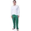 Marvel Mens' Loki Helmet  Tossed Print Sleep Pajama Pants Green - 2 of 4
