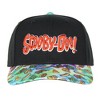 Scooby Doo Snack Time Tie-Dye Pre-Curved Bill Adjustable Snapback Hat Cap Black - image 3 of 4