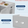 Cat Litter Box Enclosure Hidden Litter Box Cabinet w/Wooden Barn Door, End Table Style Indoor Cat House - 4 of 4