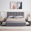 VECELO Velvet Upholstered Platform Bed Frame with Storage Drawers, Adjustable Headboard, No Box Spring Needed, Modern Storage Bed Frame for Bedroom - 4 of 4