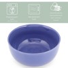 Elanze Designs Bistro Glossy Ceramic 6.5 inch Soup Bowls Set of 4, Violet Purple - 2 of 4