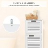 Evideco French Home Goods Bathroom Linen Storage Floor Cabinet - 3 of 4