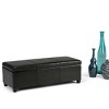 CAVINAS Faux Leather Storage Ottoman Bench with Stitching Design,Upholstered Storage Ottoman,Storage Benches for Living Room,Bedroom - 2 of 4