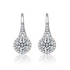 Elegant halo drop earrings with a sparkling design for a timeless and sophisticated touch - 3 of 3