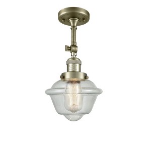 Oxford - 1 Light Semi-Flush Mount In Traditional Style-12.5 Inches Tall and 7.5 Inches Wide - 1 of 3